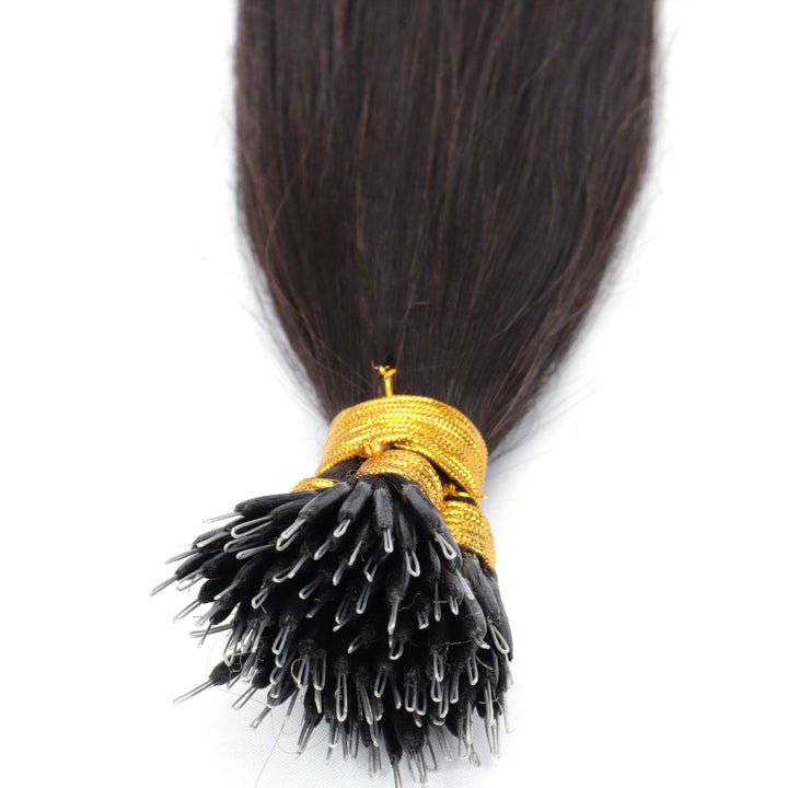 Straight Nano Ring Human Hair Extensions – Soft & Silky