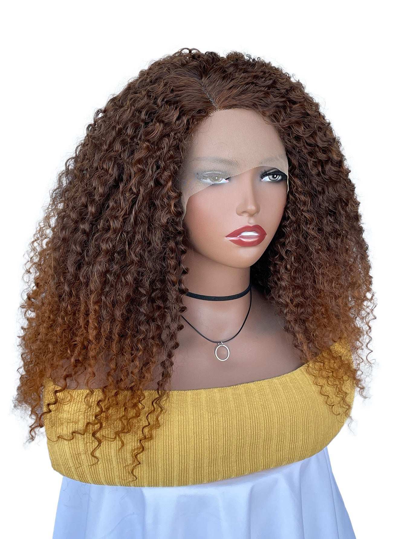 Luxurious Volume African Curly High-Temperature Protein Fiber Wig