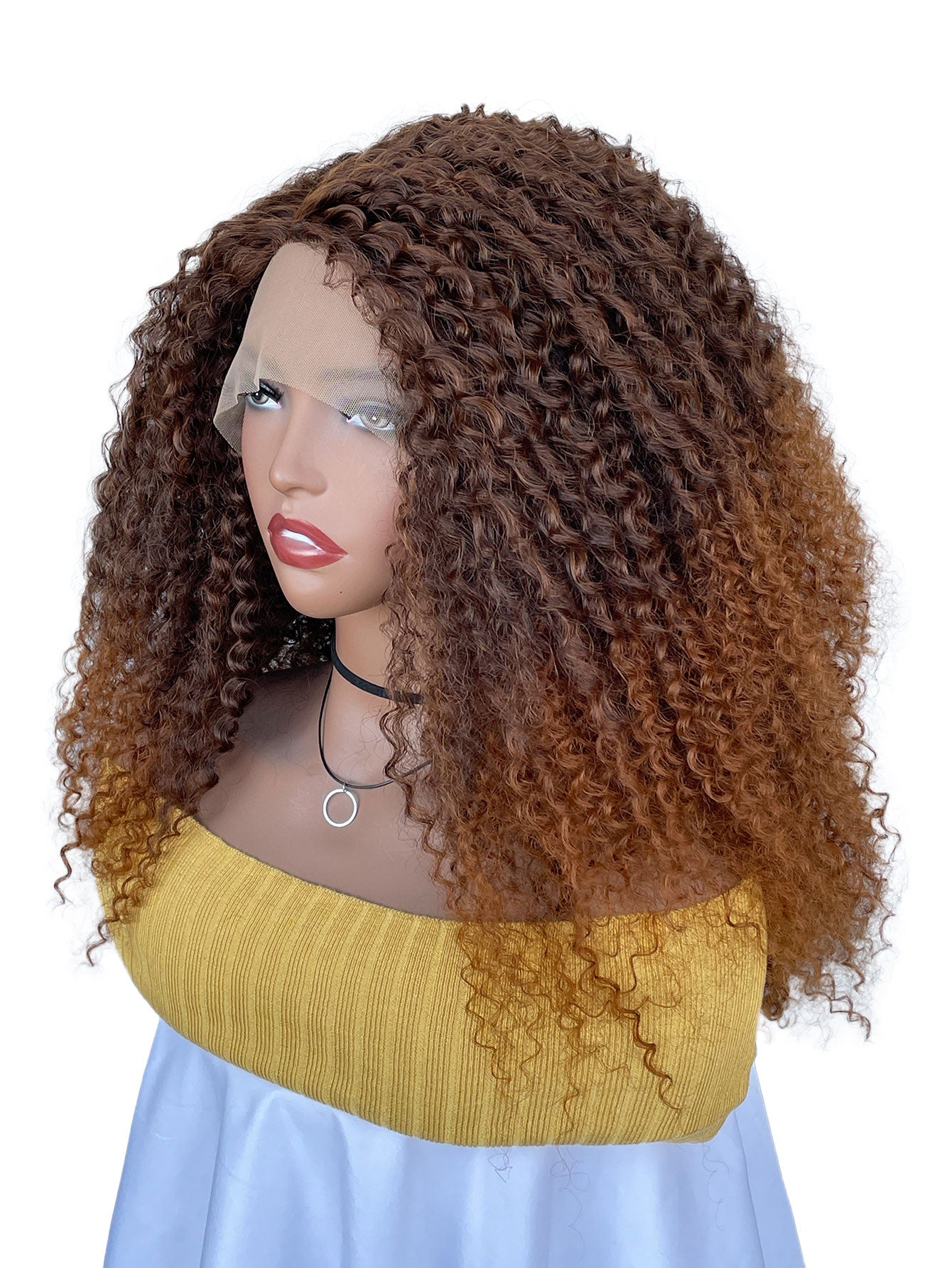 Youthful African Curly High-Temperature Protein Fiber Wig