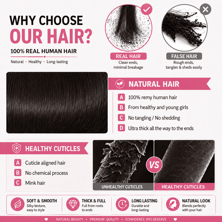 6D Human Hair Extensions 2nd Gen - Real Invisible Seamless No Trace Design,sew in extensions how to Natural Black