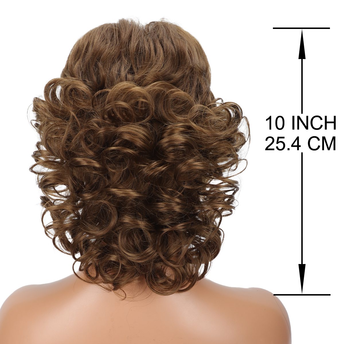 Short wavy wig bangs synthetic wig beginners friendly heat - XJ