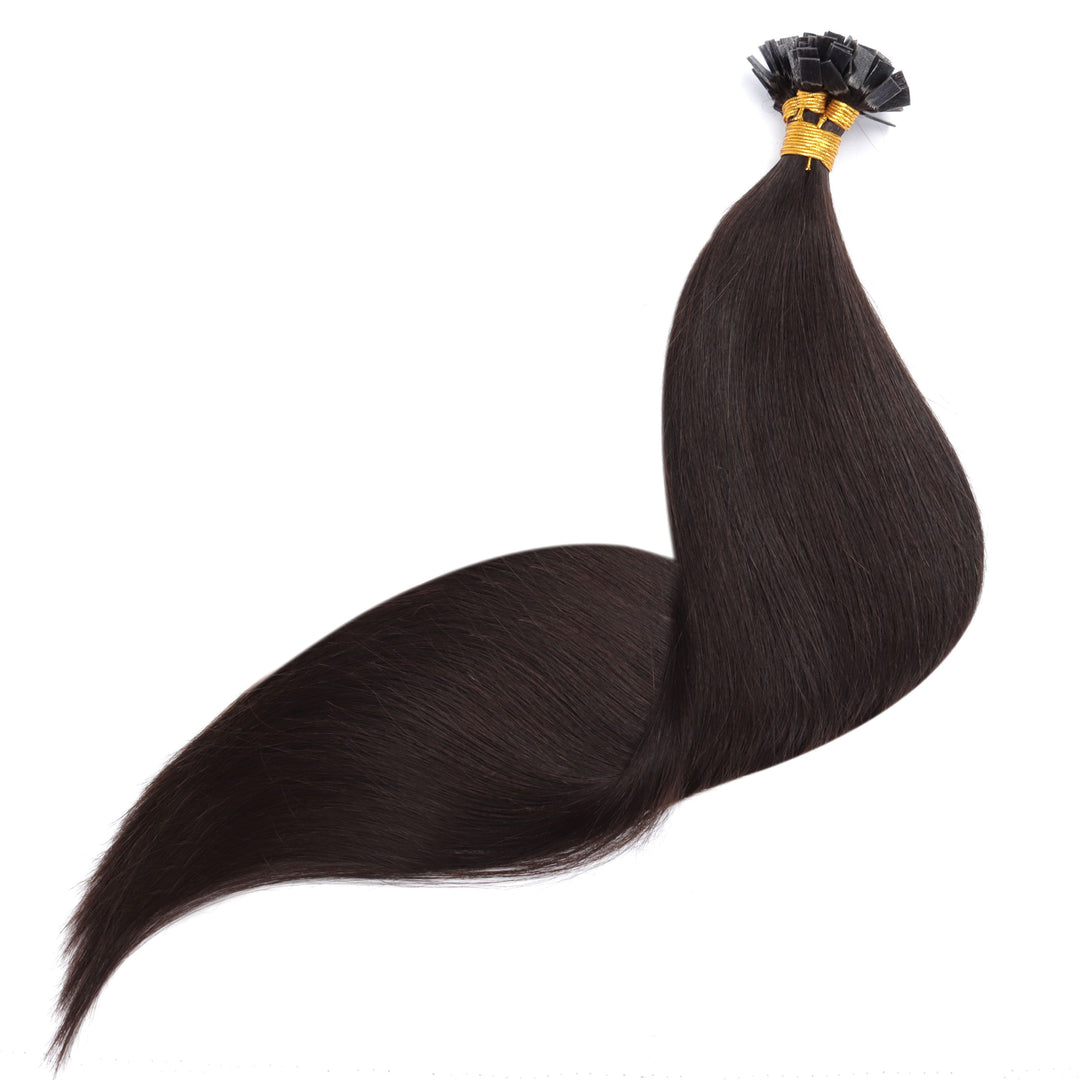 XJHAIR Flat-tip Keratin Human Hair Comfort Meets Elegance-1b#