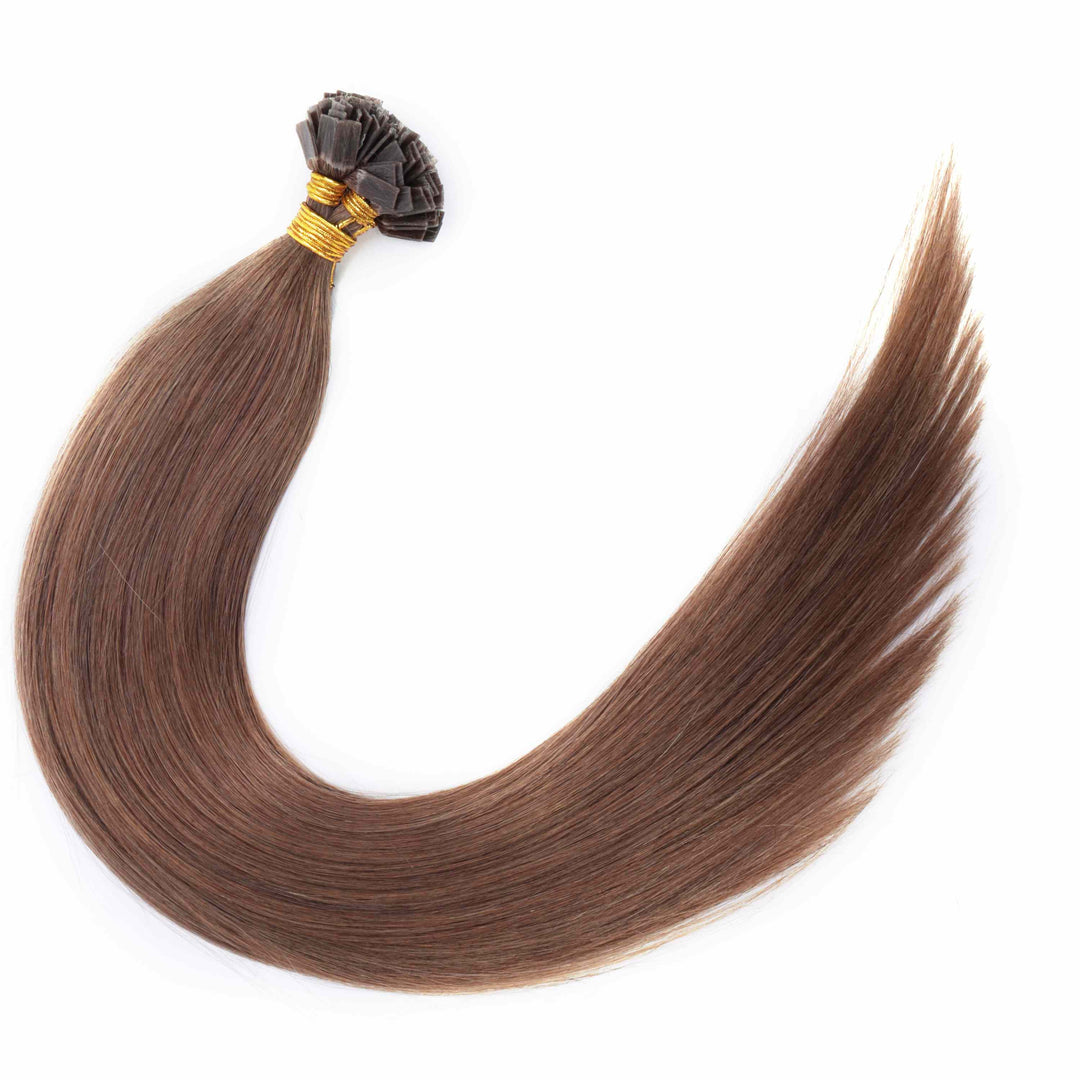 Flat Tip Human Hair Extensions – Seamless & Long-Lasting