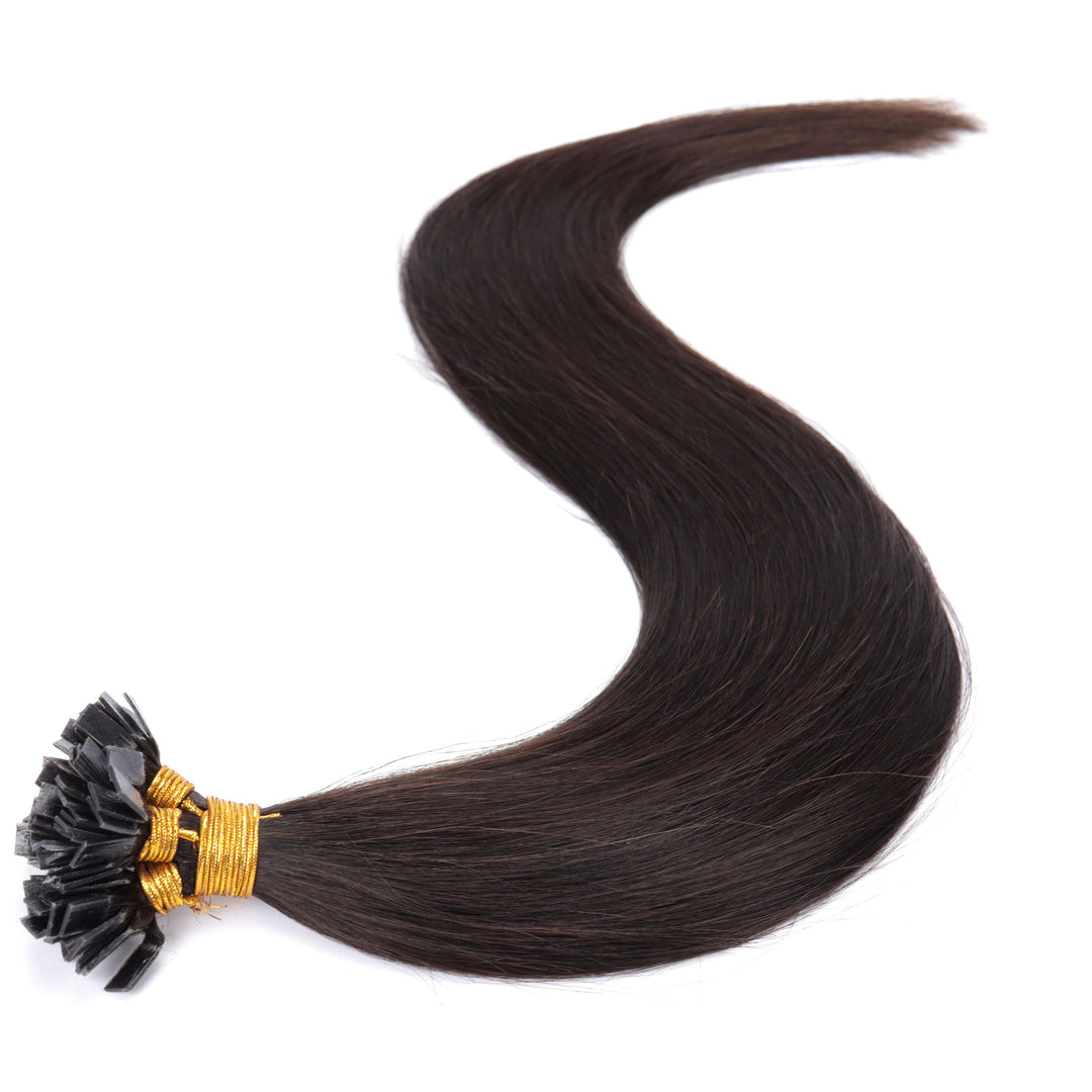 XJHAIR Flat-tip Keratin Human Hair Comfort Meets Elegance-1b#