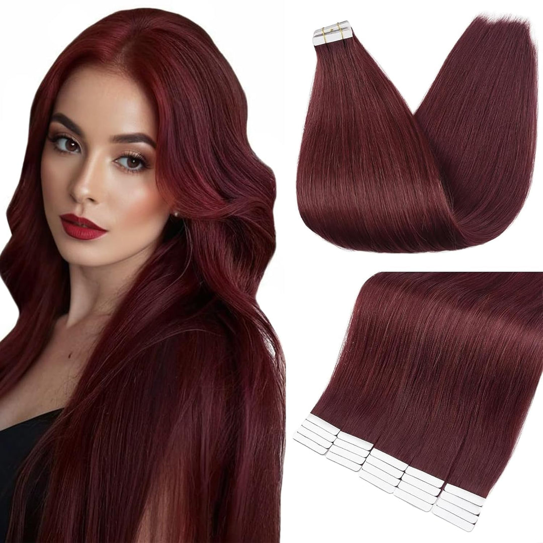Natural Black / Chestnut Brown Balayge (1B/6/1B) Weft Hair Extensions 6A