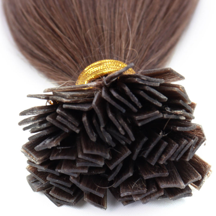 Flat Tip Human Hair Extensions – Seamless & Long-Lasting