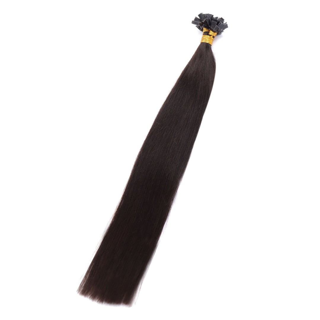 XJHAIR Flat-tip Keratin Human Hair Comfort Meets Elegance-1b#