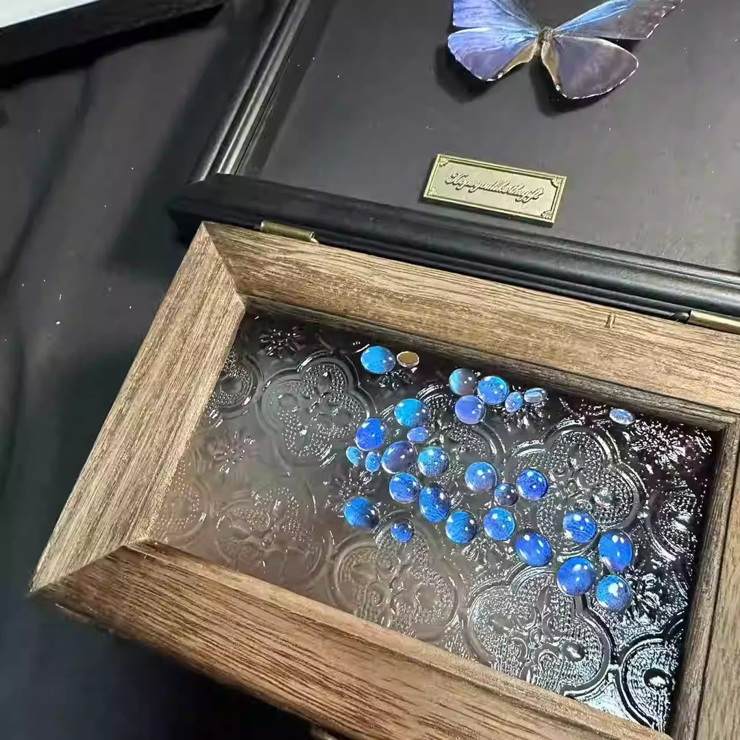 Handmade Real Butterfly Wing Bracelet - Genuine Blue Morpho Specimen Jewelry, Unfiltered Natural Beauty, One-of-a-Kind Iridescent Gift for Bestie