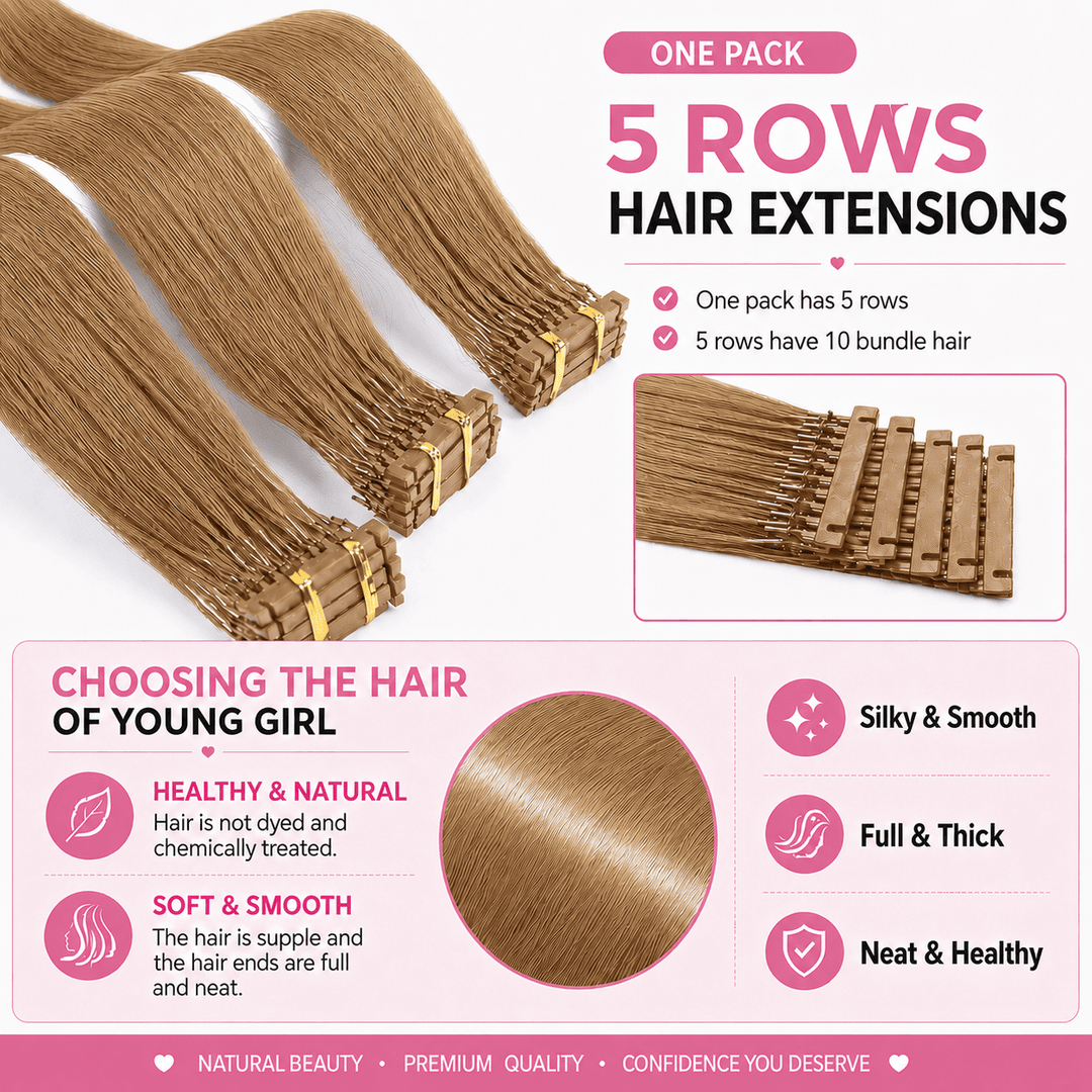 6D Human Hair Extensions 2nd Gen - Real Invisible Seamless No Trace Design,sew in extensions how to Strawberry Blonde