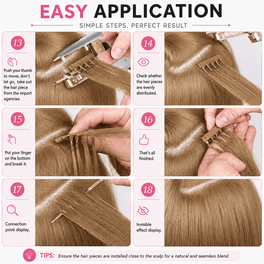 6D Human Hair Extensions 2nd Gen - Real Invisible Seamless No Trace Design,sew in extensions how to Strawberry Blonde