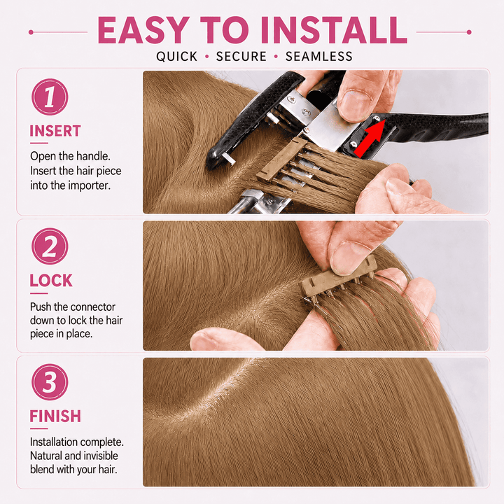 6D Human Hair Extensions 2nd Gen - Real Invisible Seamless No Trace Design,sew in extensions how to Strawberry Blonde