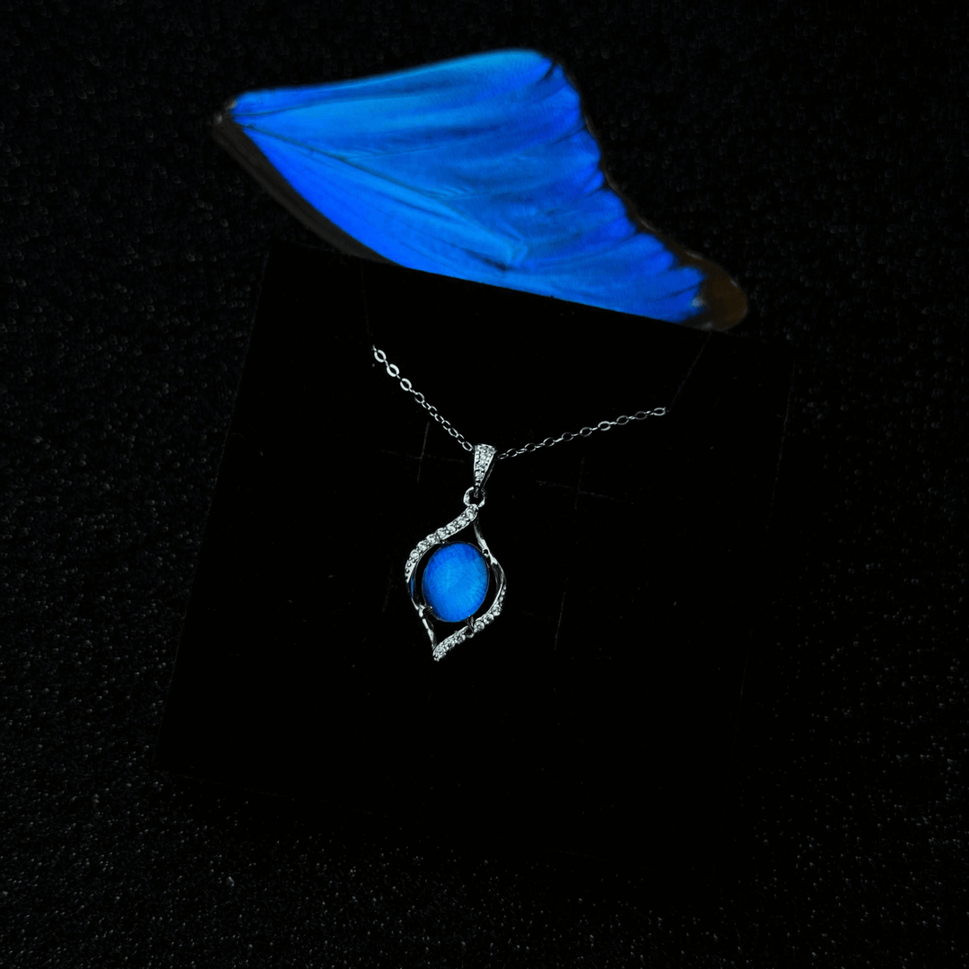 Handcrafted Butterfly Specimen Necklace  An Elegant Light Luxury Gift for Your Girlfriend or Close Female Companion