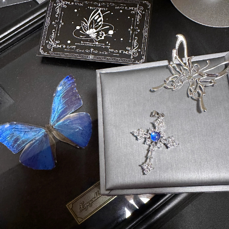 Handmade Genuine Blue Morpho Butterfly Wing Necklace - Unique Specimen Pendant, One-of-a-Kind Botanical Jewelry