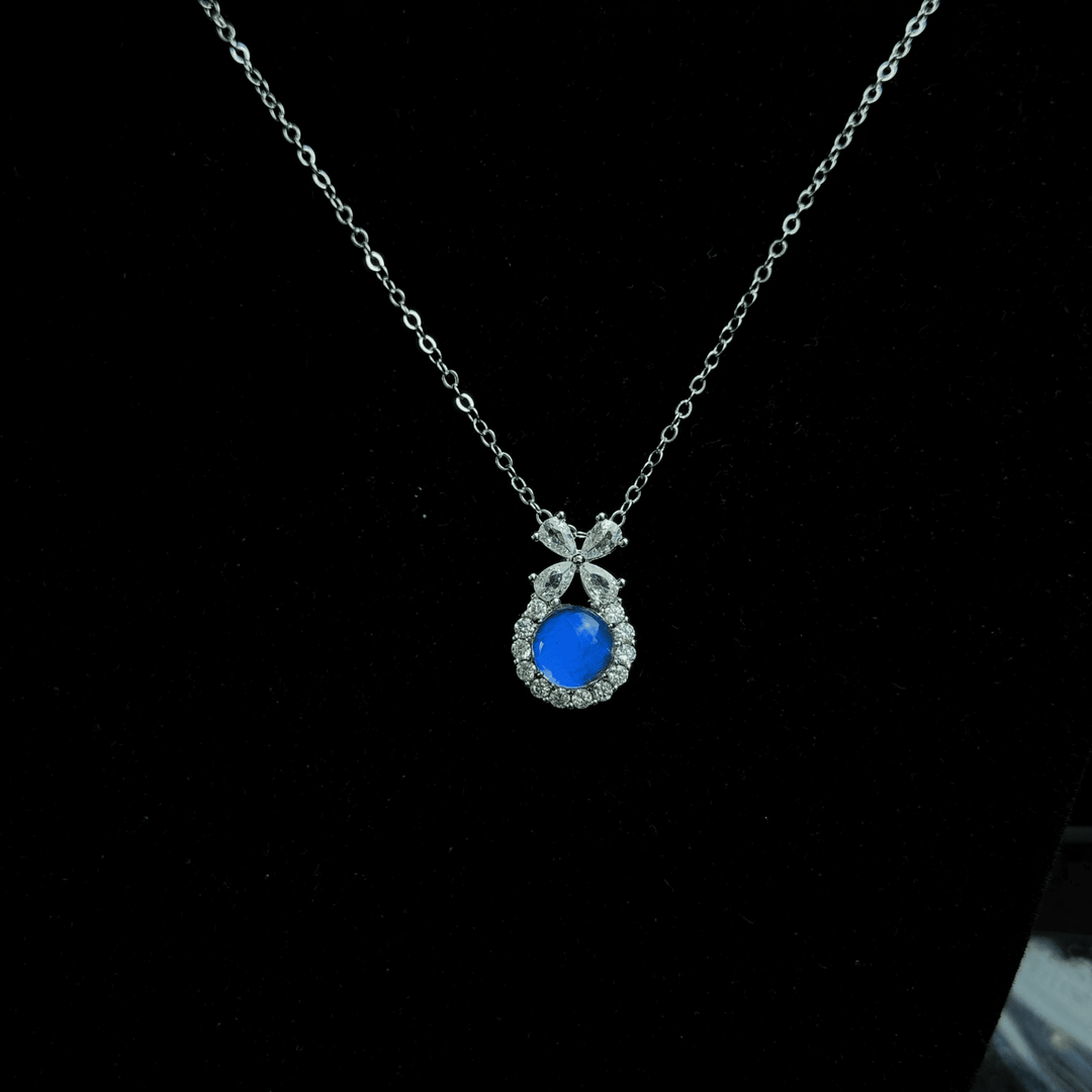 Handmade S925 Sterling Silver Real Blue Morpho Butterfly Wing Necklace - Niche High-End Specimen Pendant Gift for Couples