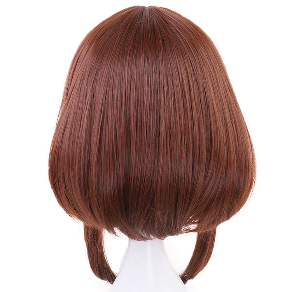 Anime My Hero Academia Ochako Uraraka Cosplay Wigs 35cm Brown Heat Resistant Synthetic Hair Perucas Cosplay Wig