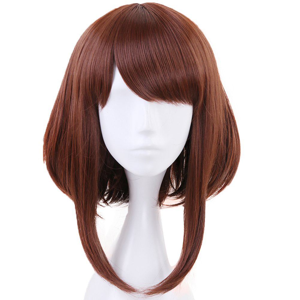 Anime My Hero Academia Ochako Uraraka Cosplay Wigs 35cm Brown Heat Resistant Synthetic Hair Perucas Cosplay Wig