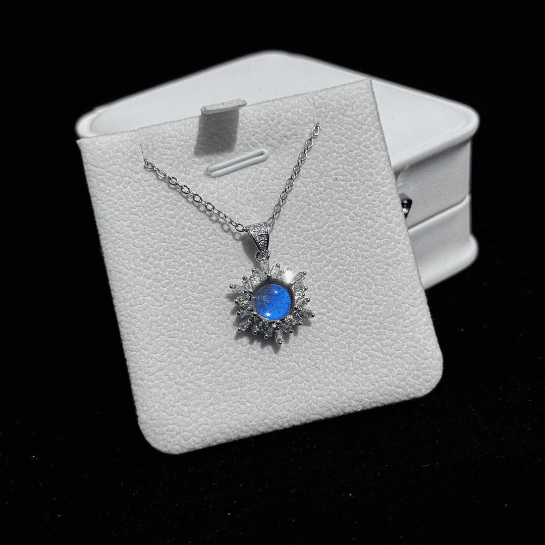Real Blue Morpho Butterfly Wing Necklace in S925 Sterling Silver - Unique Handmade Specimen Pendant, Niche Aesthetic Jewelry, Birthday Gift for Bestie & Couples