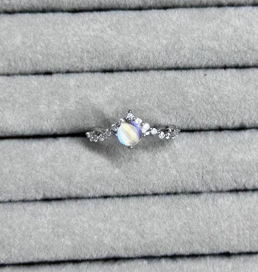 Glowing Night Pearl  Real Blue Morpho Wing Ring - Handmade Nature Specimen Jewelry, Adjustable Open Band, Enchanting Birthday Gift for Her, Aesthetic Treasure