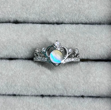 Glowing Night Pearl  Real Blue Morpho Wing Ring - Handmade Nature Specimen Jewelry, Adjustable Open Band, Enchanting Birthday Gift for Her, Aesthetic Treasure