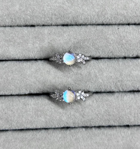 Glowing Night Pearl  Real Blue Morpho Wing Ring - Handmade Nature Specimen Jewelry, Adjustable Open Band, Enchanting Birthday Gift for Her, Aesthetic Treasure
