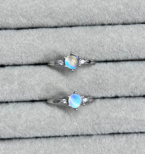 Glowing Night Pearl  Real Blue Morpho Wing Ring - Handmade Nature Specimen Jewelry, Adjustable Open Band, Enchanting Birthday Gift for Her, Aesthetic Treasure
