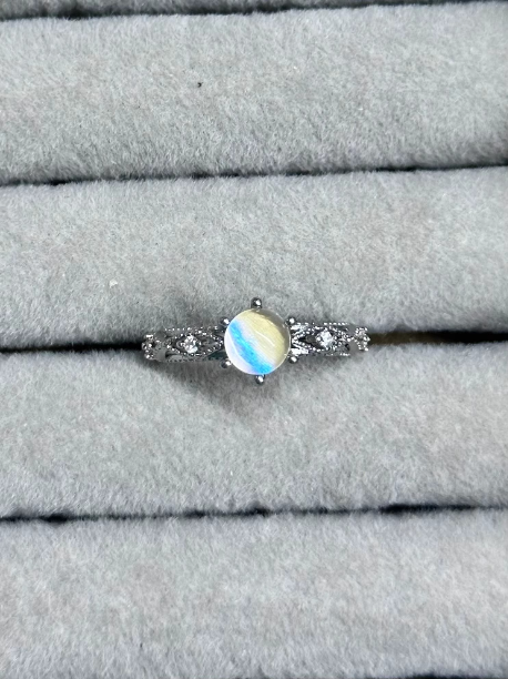 Glowing Night Pearl  Real Blue Morpho Wing Ring - Handmade Nature Specimen Jewelry, Adjustable Open Band, Enchanting Birthday Gift for Her, Aesthetic Treasure