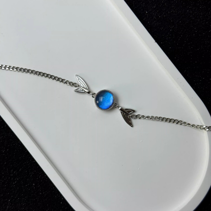 Handmade Real Blue Morpho Butterfly Wing Bracelet - Unique Hello Kitty Inspired Nature Specimen Jewelry, Premium Birthday Gift for Best Friend
