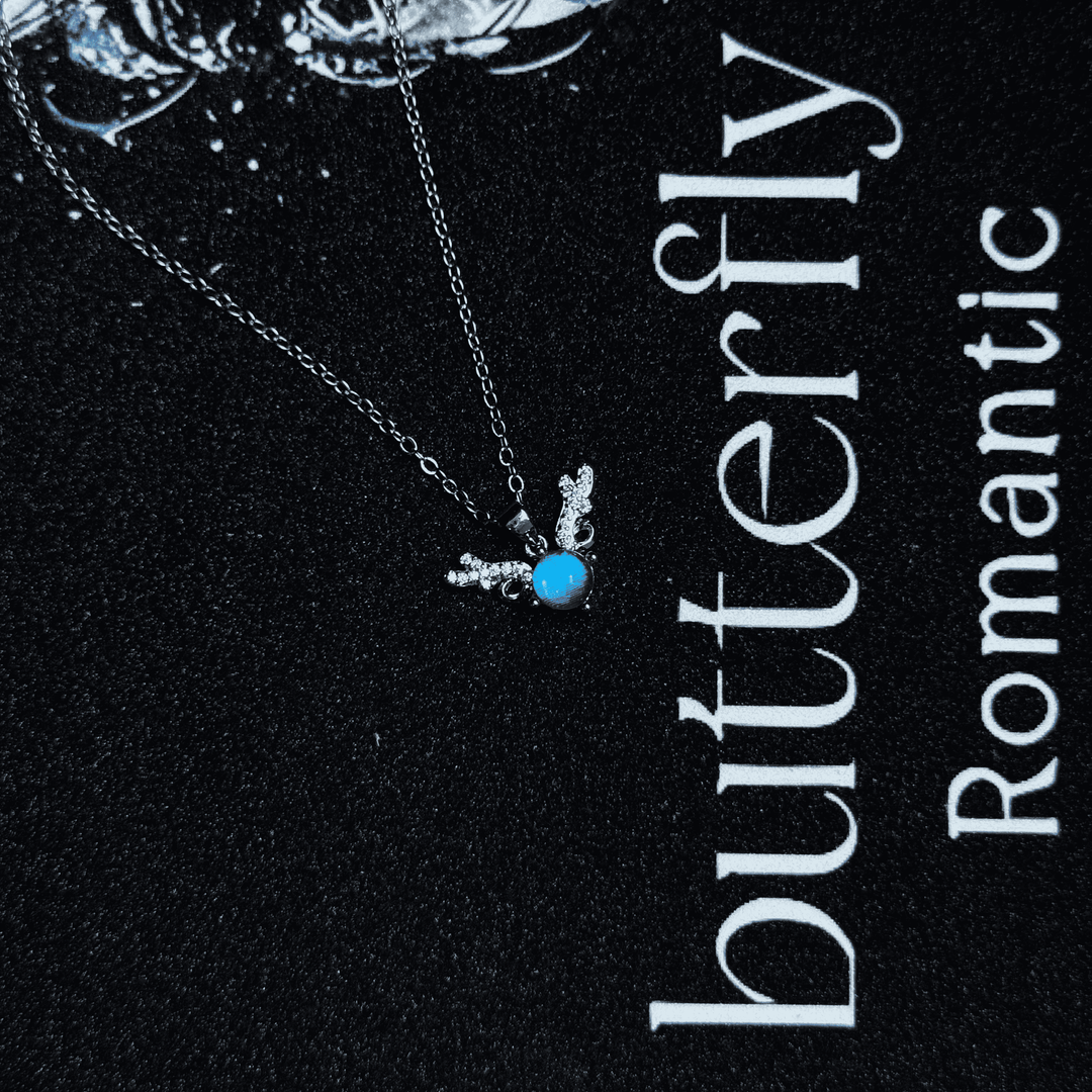 Real Blue Morpho Butterfly Wing Necklace in S925 Sterling Silver - Handmade Ethereal Pendant, Unique Niche Gift for Her, Bestie Birthday Jewelry