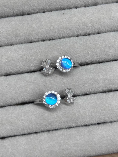 Handmade Genuine Blue Morpho Wing Ring - Adjustable Open Ring for Women, Dainty Nature Specimen Jewelry, Unique Birthday Gift