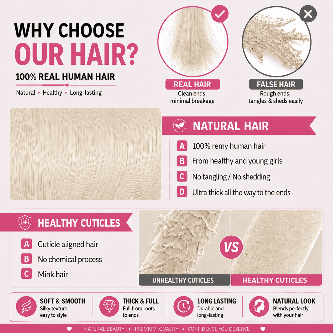 6D Human Hair Extensions 2nd Gen - Real Invisible Seamless No Trace Design,sew in extensions how to Lightest Blonde